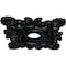 Ekena Millwork Crawley Ceiling Medallion (Fits Canopies up to 6 3/4"), 18"W x 18"H x 3 1/4"ID x 1 1/2"P, Jet Black CM18CRBLF - alternate 4